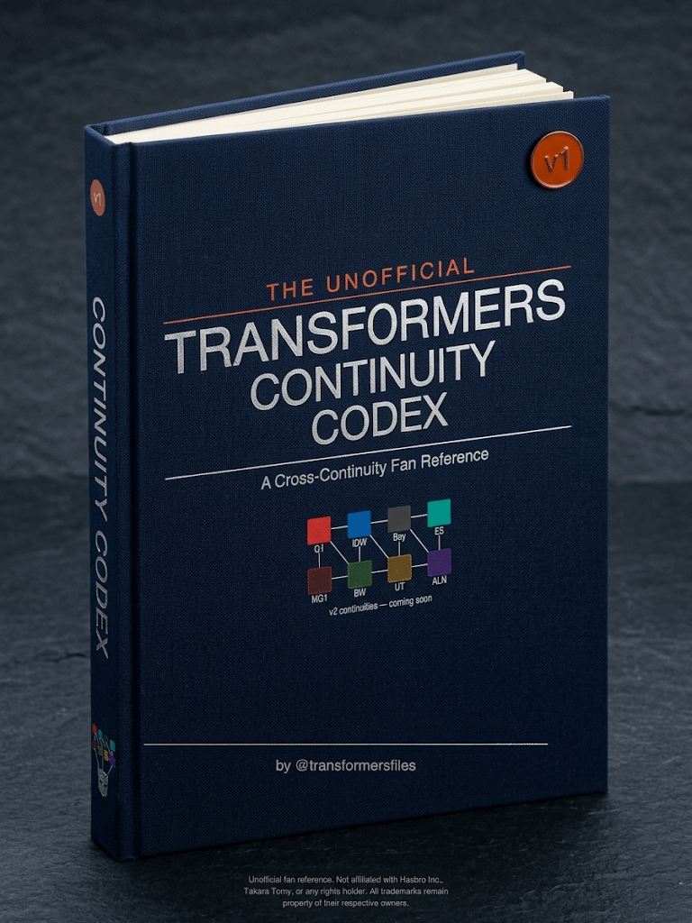 The Unofficial Transformers Continuity Codex — cover
